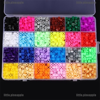[Pine] 24 Colors 5mm Hama Beads Toy Fuse Bead for Kids DIY Handmaking 3D Toys (5)