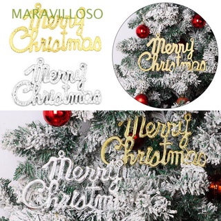MARAVILLOSO Hogar Adorno colgante Accesorios de Navidad Decoración De Árbol De Navidad Feliz Navidad colgante Bricolaje Creativo Nuevo Suministros para la fiesta Letra inglesa/Multicolor
