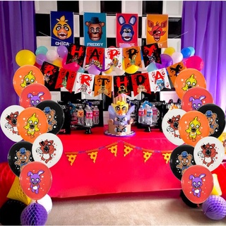 20 piezas de cinco noches en globos Freddy, cinco noches en Freddy suministros de fiesta temática, globos de fiesta de cumpleaños para niños (8)