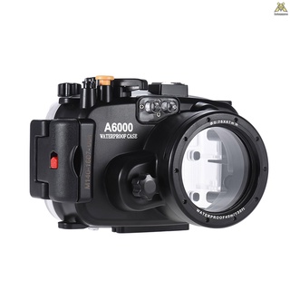 MEIKON SY-13 40m / 130ft Underwater Waterproof Camera Housing Black Waterproof Camera Case for Sony A6000