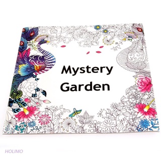 HLM English Adult mystery Garden búsqueda del tesoro libro de pintura para colorear