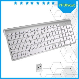 teclado inalámbrico delgado 2.4g receptor usb silencioso plug and play para portátiles y escritorios, transmisión inalámbrica estable