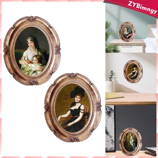 marco de fotos ovalado barroco vintage antiguo de la pared de la pared de resina decoración adornada textura marco de imagen para decoración del hogar (9)