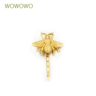 wowowo 2 piezas hot sell bumble abeja joyería tono dorado clips de pelo mujeres accesorio moda niñas bobby pins