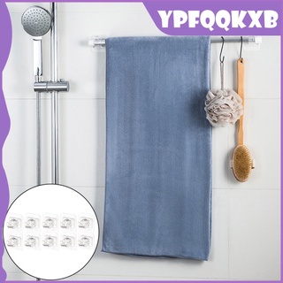 [hot sale] 10pcs/set Adhesive Curtain Rod Holder No Drilling Hook Curtain Wall Bracket Fixings Rod Holder Rod Fixed Toilet Bathroom