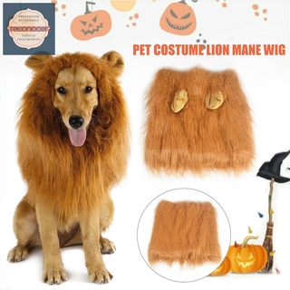 mascota disfraz de león melena peluca con/sin orejas para perro grande ropa de halloween disfraz de fantasía