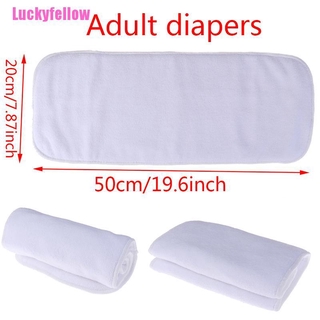 <Luckyfellow> Washable Adult Diaper 4 Layers Liner Super Absorbent Adult Diaper Insert Pad (1)