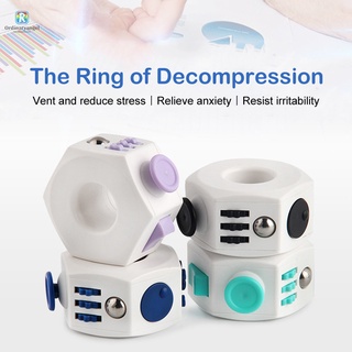 Decompression Toy Press Anti Stress Cubes Ring For Anxiety Relief Anti-Stress Fidget Toys for Kids Adult