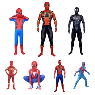 Spiderman No Way Home Amazing Iron Black Spider-man Cosplay Traje Mono Para Niños Y Adultos (2)