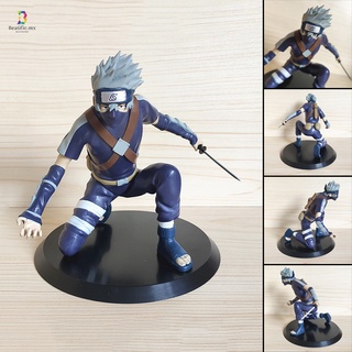 Anime Naruto Personaje Juguetes En Cuclillas Hatake Kakashi Figura Modelo De Estatua PVC Adornos De Escritorio Colección De Ventiladores
