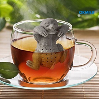 okmnji lindo filtro de hojas de té de silicona Herbal difusor de especias Sloth infusor de té