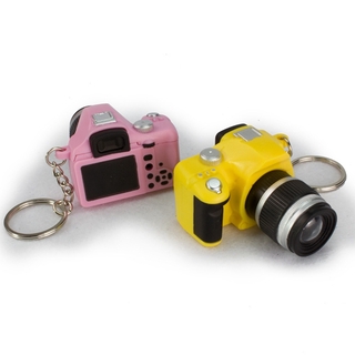 JS nueva moda caliente lindo Mini juguete cámara Charm llavero con luz Flash LED y regalo de sonido (7)