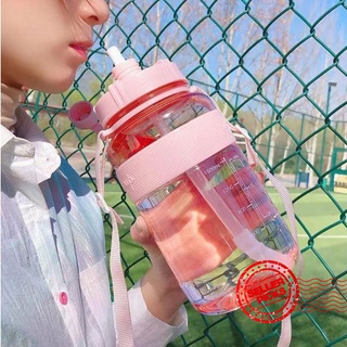 [cod] botella de agua de 2 l de gran capacidad libre de bpa botellas para beber deportes al aire libre hervidor de agua botella o3q4