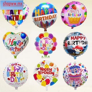 50 unids/Set 18inch feliz cumpleaños globos de papel de aluminio para niños fiesta decoración juguetes