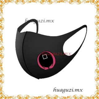 Mask For Squid Game Cartoon Pattern Ice Silk Cotton Mask Washable Dustproof[[]~(￣▽￣)~*