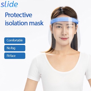 Máscara Ajustable Soporte De Plástico Protectora Cara Completa Transparente Mascota Pantalla Diapositiva