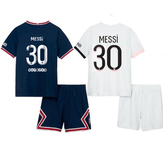 New Messi Kids Kit PSG camiseta de fútbol para los aficionados a casa y visitante de Paris Saint-Germain