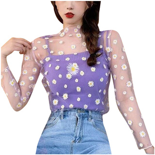 [SERENAS] Fashion Women’s Casual O-Neck Long Sleeve Printed Loose Ladies Tops Shirts (2)