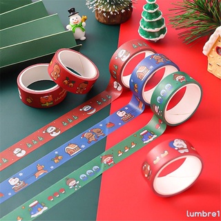 dibujos animados navidad y papel cinta linda chica mano cuenta material diy decorativo pegatina regalo de navidad?
