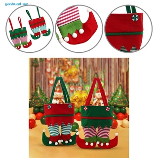 yanhuad durable candy bag navidad santa pantalones elfo botas de regalo sin olor para el hogar