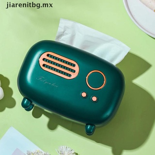 jia retro radio modelo caja de pañuelos escritorio soporte de papel vintage servilleta caso adorno.