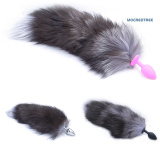 [Shanfengmenm] Funny Smooth Fox Tail Style Silicone/Alloy Butt Anal Plug Couple Adult Sex Toy