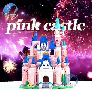 [LEYU] 8 en 1 castillo rosa bloques de construcción niñas princesa serie juguetes compatibles con Lego bloque de montaje de juguete