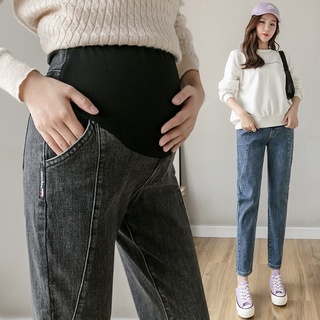 9531 2021 Primavera Otoño Denim Maternidad Harén Jeans Vientre Suelto Pantalones Ropa Para Mujeres Embarazadas Embarazo Drainpipe