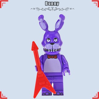 Compatible con minifiguras Lego cinco noches en Freddy MiniFigures Chica Bunny Ballonboy bloques de construcción juguetes niños Halloween Horror película de dibujos animados (3)