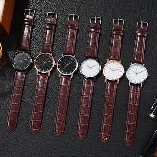 [-FENGSIR-] Men's casual fashion belt men's quartz watch Business Quartz Mirror Men's Watch