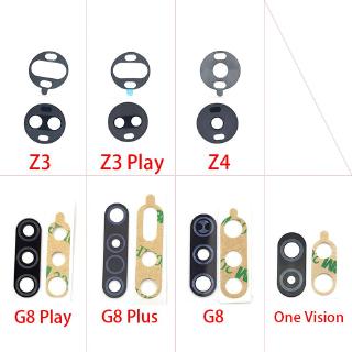 lente de vidrio de cámara trasera para motorola moto one vision g8 plus z4 z3 play con pegamento adhesivo