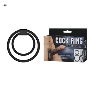 ggt 3 Pack conjunto de silicona Dual pene anillo polla anillo masculino erección fuerza entrenador adulto orgasmo erótico juguetes sexuales retraso eyaculación precoz bloqueo fino anillo duradero anillo