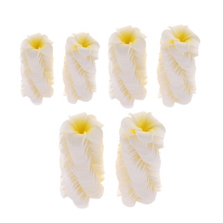 50pcs hawaiian plumeria espuma flor para decoración de fiesta diy clip de pelo 4 cm