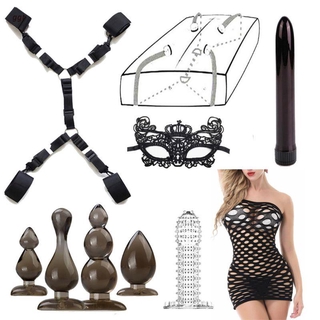 ggt Adult Fun Toy Suit 9PCS/Set Bed Game Play Set Special Bundled Binding Set SM Kit for Couple Adult Sexy Toys