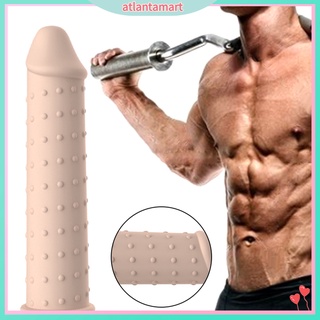 Male Silicone Particle Penis Sleeve Dildo Extender Enlargement Condom Sex Toy