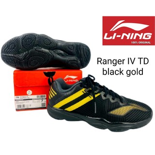Zapatos de bádminton forro ranger IV td ranger 4.0 td st negro oro mitra