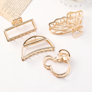 Female's Alloy Catch Jaw Clamp Gold not Easy to Fade Durable Suitable for Daily Wedding Parties