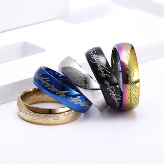 Titanium Steel Lord of the Rings Men's Ring Couples The Lord of the Rings Men's and Women's Tail Rings Personality Domineering Star Same Style
