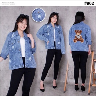 Mdlv ~ mujeres Jeans Chamarra oso 902 niñas Jeans chaquetas de manga larga Jeans chaquetas de buena calidad Premium moda Jeans chaquetas para las mujeres