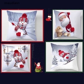mdtn muñeco de nieve de navidad funda de cojín decoraciones para el hogar sofá decoración regalos de navidad.