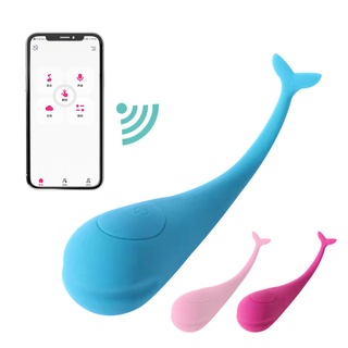 vibrador de silicona para mujer 10 pulgadas APP Bluetooth inalámbrico Remote Control Vibrating Egg G-spot vivisy Licking Massage Sex Toys
