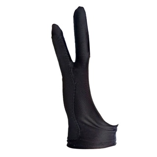 Profesional artista dibujo de dos dedos antiincrustante guante para tableta gráfica luz almohadilla práctica guantes
