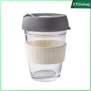 350ml reutilizable taza de café anti-cracking vidrio reciclable taza de agua potable botella de agua fría/calor botella de leche de vidrio