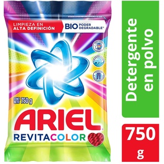 Jabón En Polvo Ariel Detergente Revitacolor 750 Gramos (1)
