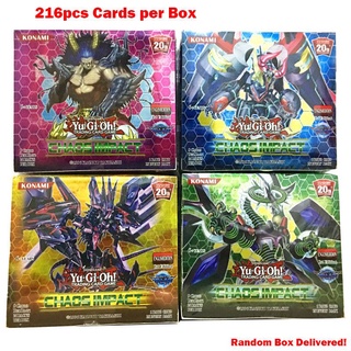 216 unids/caja YuGiOh tarjetas de juego inglés Anime colección de juegos de cartas para niños