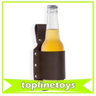 [toplinetoys] funda de cerveza clásica, vaquero de cuero de la pu portátil botella de cerveza cintura cinturón bolsa de viaje para 12 onzas botella de cerveza cerveza