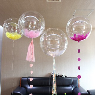 1Pcs 10/18/24/36 pulgadas BoBo globo de goma transparente globo de cumpleaños feliz pegatina para decoración de fiesta suministros juguetes (4)