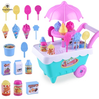 juguetes de juego de rol para niños/mini carrito de caramelos desmontable para helado/tienda/juguete (5)