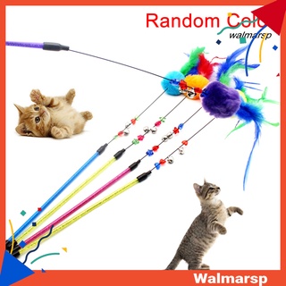 [Wmp] mascota gato gatito Teaser campana de peluche bola de pluma de juego palo varita juguete interactivo