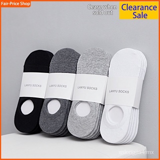 🙌 1 [venta de liquidación]calcetines de tobillo de color sólido para hombre/algodón/calcetines de moda corto unisex transpirable absorción de sudor suave y cómodo rentable 6sR8
